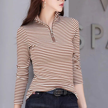 High-Quality Women's Striped Long Sleeve T-Shirt