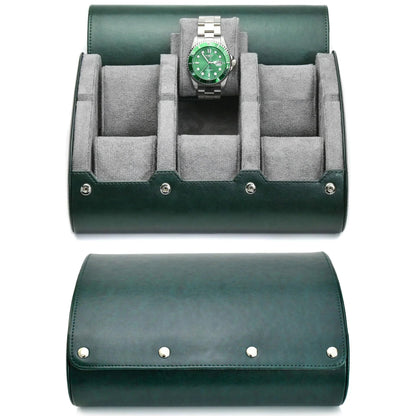 6-Slot PU Leather Watch Travel Case