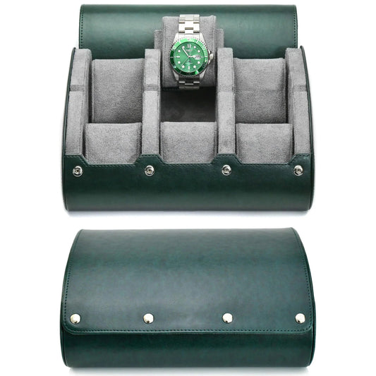 6-Slot PU Leather Watch Travel Case