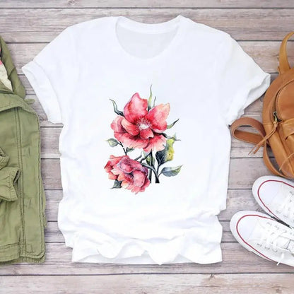 Floral Print Oversized T-Shirt for Women