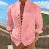 Men's Casual Cuban Linen Shirt with Pocket