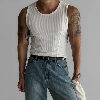 Men's Ribbed Tank Top - Minimalist Sportswear