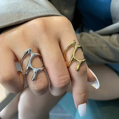 Y2K Vintage Adjustable Silver Punk Rings