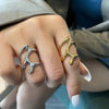 Y2K Vintage Adjustable Silver Punk Rings
