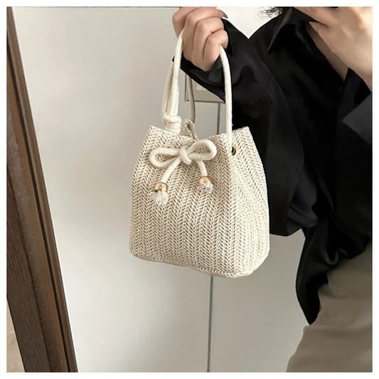 Summer Boho Straw Crossbody Bag for Women