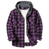 Men's Classic Plaid Flannel Hoodie Shirt
