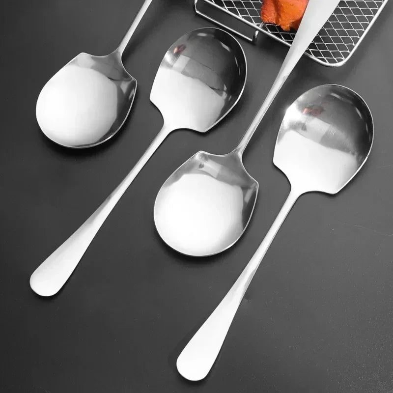 Large Stainless Steel Soup Spoons Long Handle