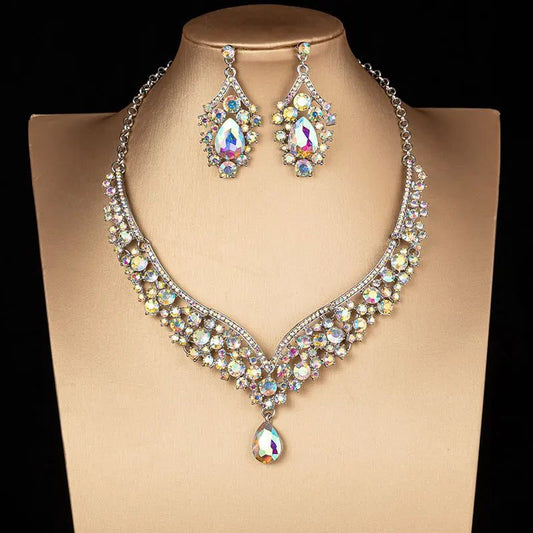 Gorgeous Crystal Bridal Jewelry Set for Weddings