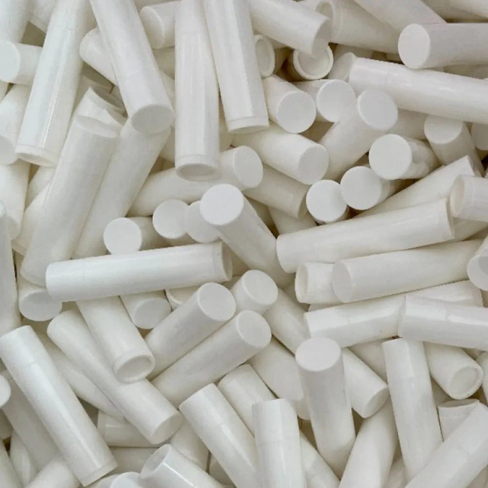 White Lip Balm Tubes for DIY Cosmetics