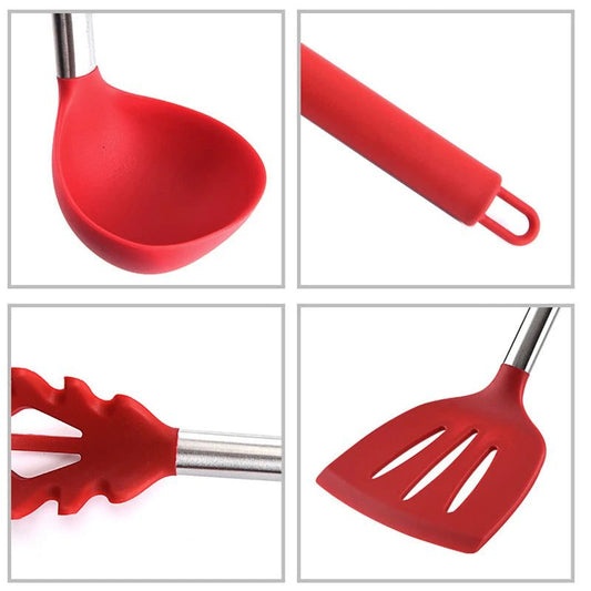Silicone Utensil Set for Nonstick Cookware