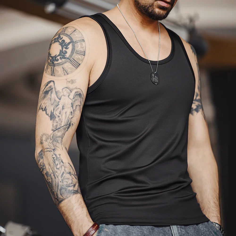 Breathable Men's Ribbed Tank Top - Summer Essential