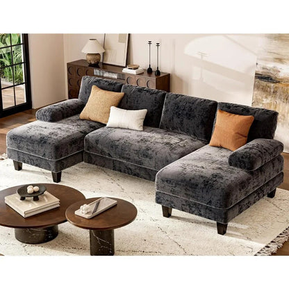 Spacious U Shaped Sectional Sofa for Living Room