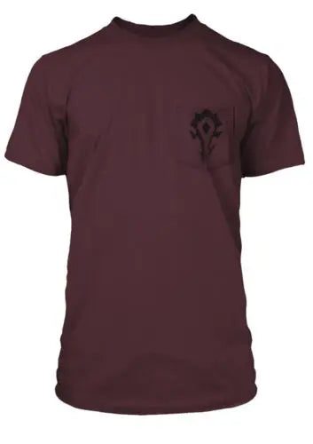 Horde Bones Crest Maroon Pocket T-Shirt