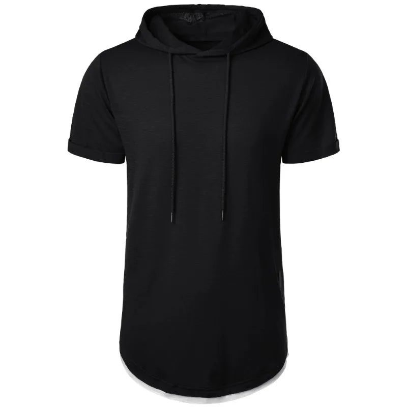 Lightweight Men's Short Sleeve Hoodie T-shirt