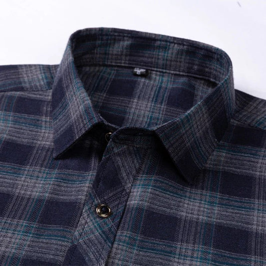 Men's Autumn Flannel Shirt - Casual Oversized