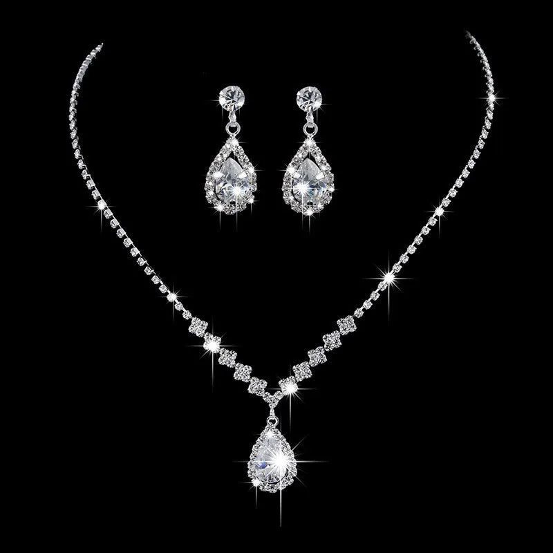Elegant Crystal Bridal Jewelry Set for Weddings