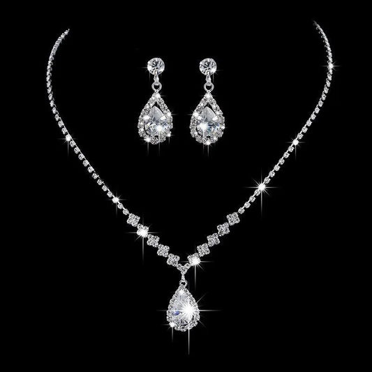Elegant Crystal Bridal Jewelry Set for Weddings