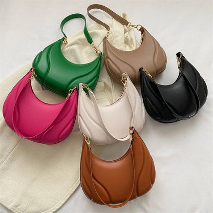 High-Quality Retro Leather Crossbody Saddle Bag