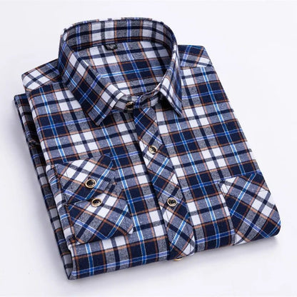 Men's Autumn Flannel Shirt - Casual Oversized