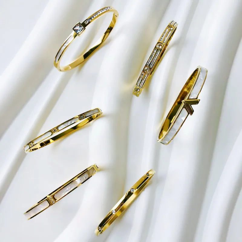 Waterproof Zircon Inlaid Bracelets for Elegance