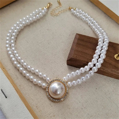 2024 Vintage Pearl Choker Necklace for Women