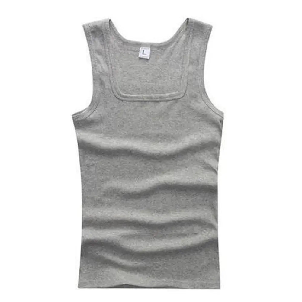 Men's Ribbed Tank Top for Summer Fitness