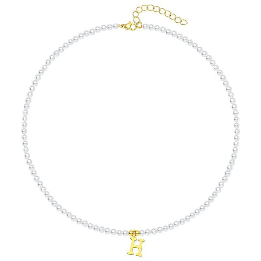 Personalized Pearl Initial Pendant Necklace for Women