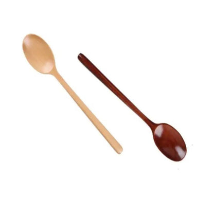 Elegant Wooden Soup Spoons Long Handle Set