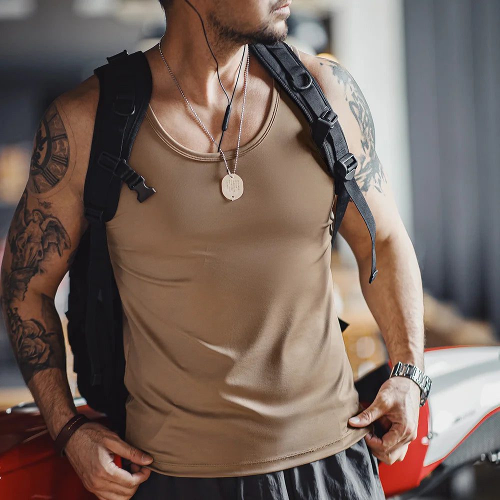 Breathable Men's Ribbed Tank Top - Summer Essential