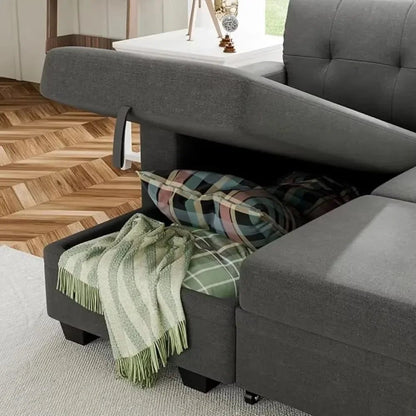 Reversible Sofa Bed with Storage Chaise