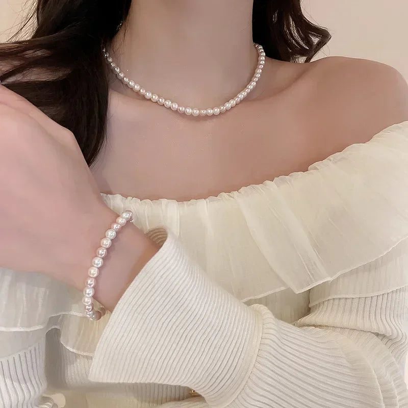 Elegant Mixed Color Pearl Jewelry Set 2024