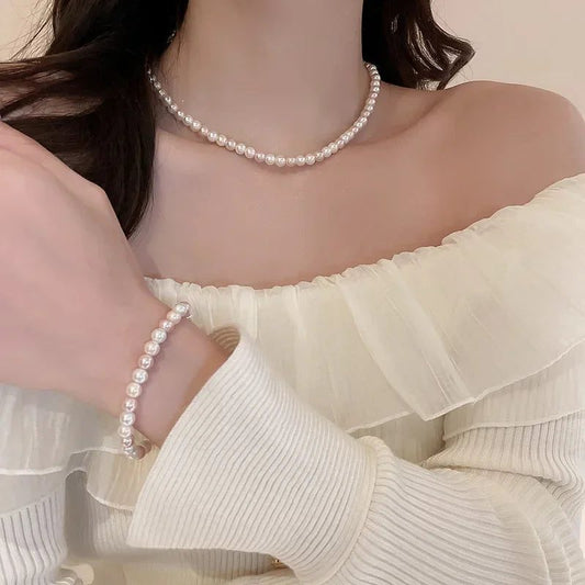 Elegant Mixed Color Pearl Jewelry Set 2024