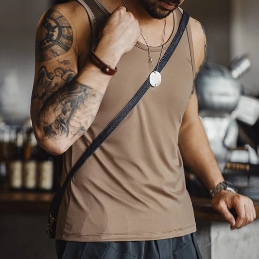 Breathable Men's Ribbed Tank Top - Summer Essential
