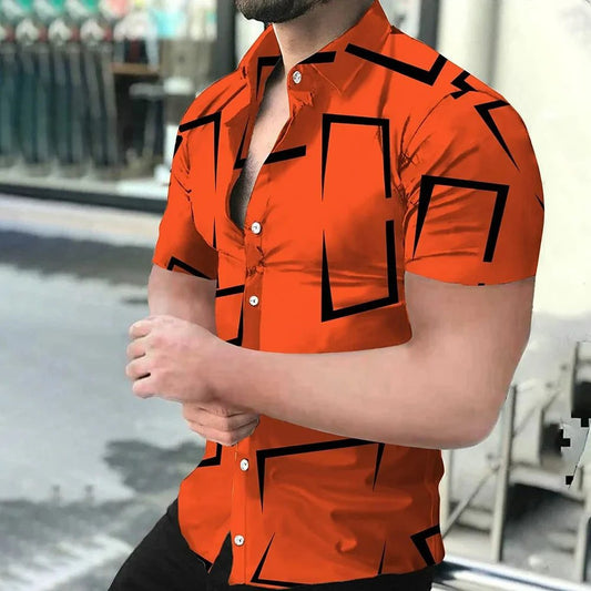 2024 Men's Hawaiian 3D Print Short Sleeve Shirt