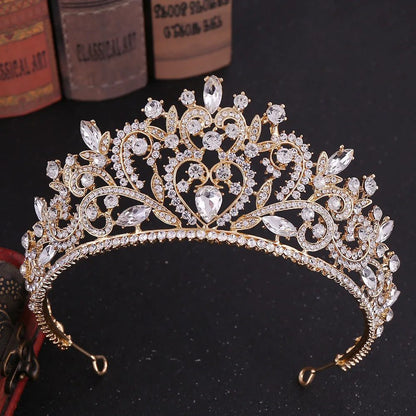 Luxury Crystal Tiara for Bridal Hair Jewelry