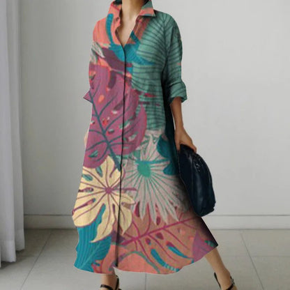 2024 Summer Hawaiian Print Women Dress Shirts