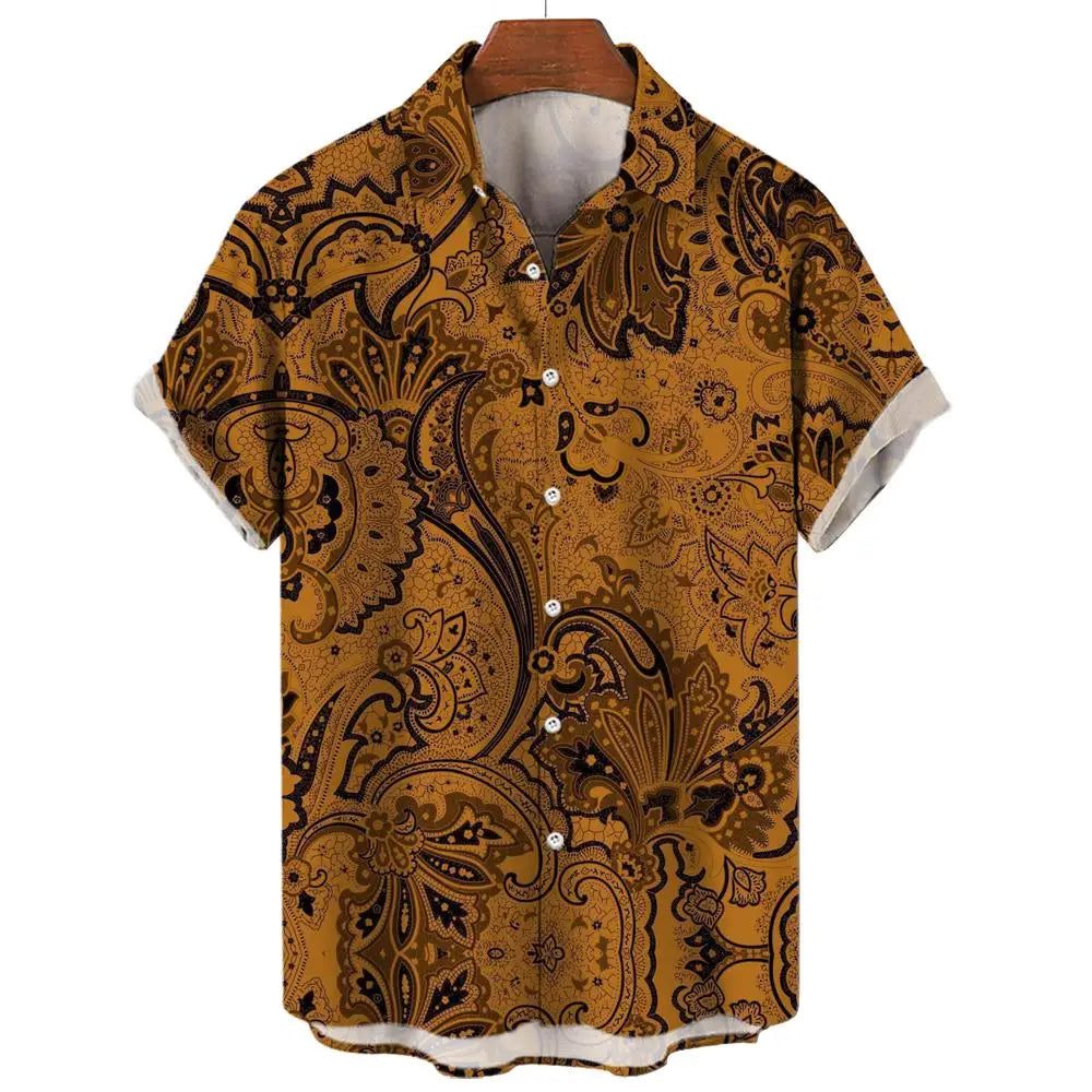 Men's Vintage 3D Print Hawaiian Shirts