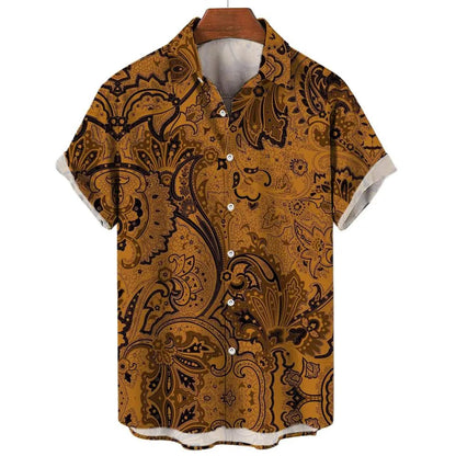 Men's Vintage 3D Print Hawaiian Shirts