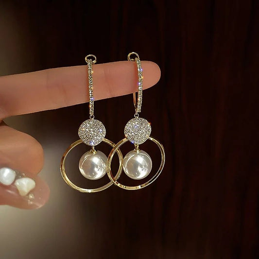 Elegant Imitation Pearl Dangle Earrings for Weddings
