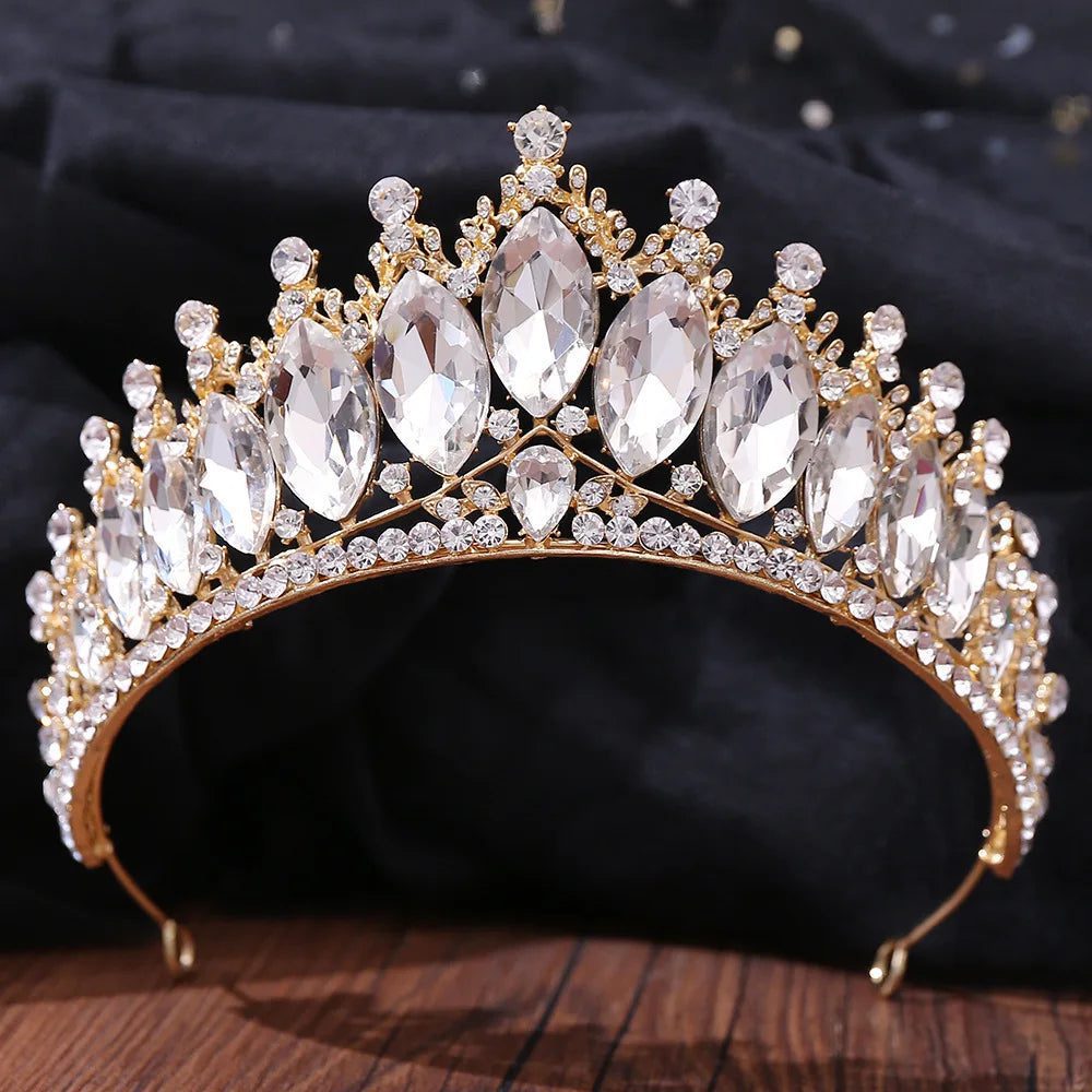Luxury Crystal Tiara for Bridal Hair Jewelry