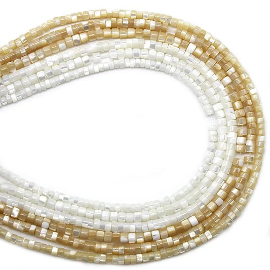 Natural Mother of Pearl Disc Beads for Jewelry