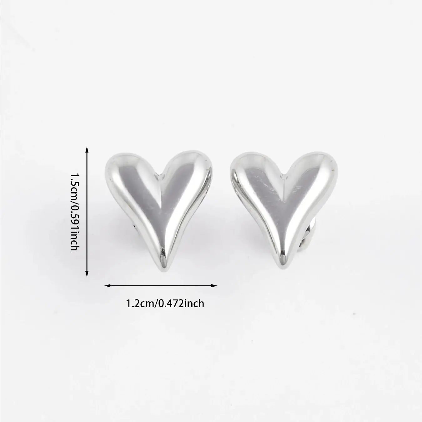 Chic Waterproof Heart Shaped Stud Earrings