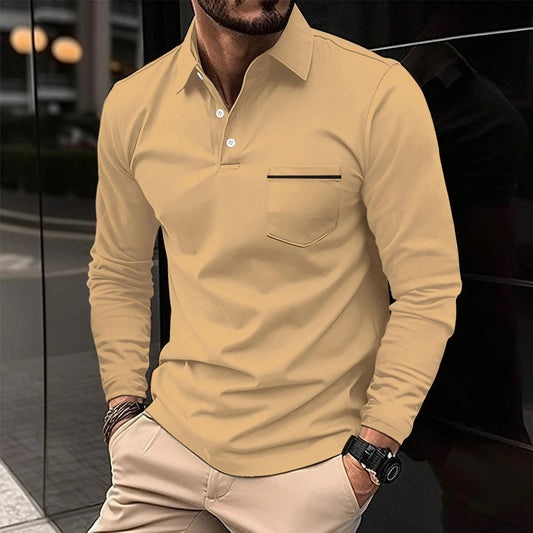 2024 Men's Casual Long Sleeve Pocket T-Shirt