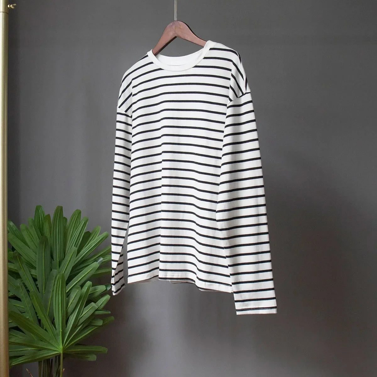 2024 Women's Oversized Striped Long Sleeve T-Shirt