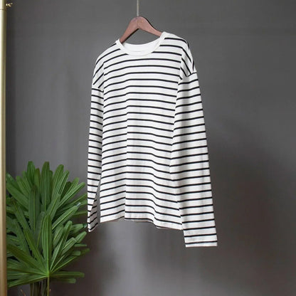 2024 Women's Oversized Striped Long Sleeve T-Shirt