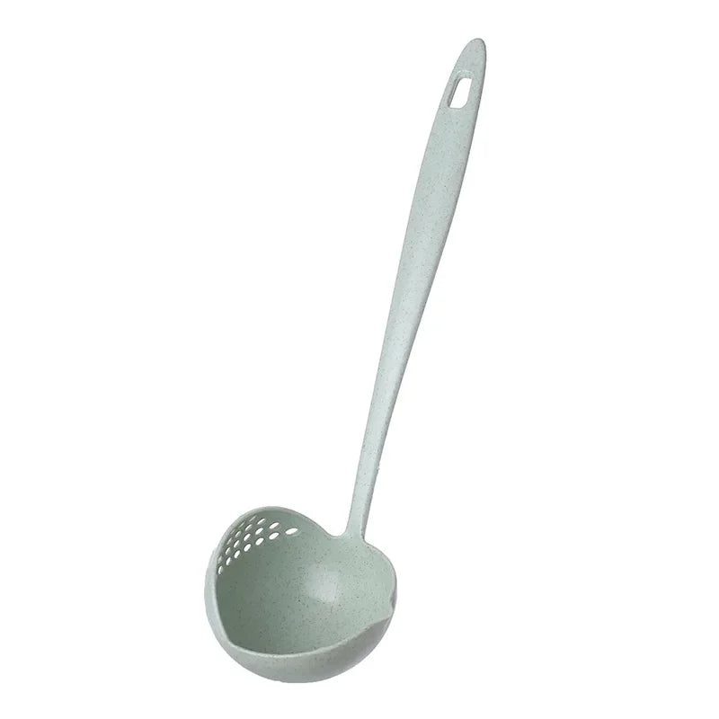Long Handle Slotted Spoon 2in1 Soup Strainer