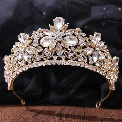 Luxury Crystal Tiara for Bridal Hair Jewelry