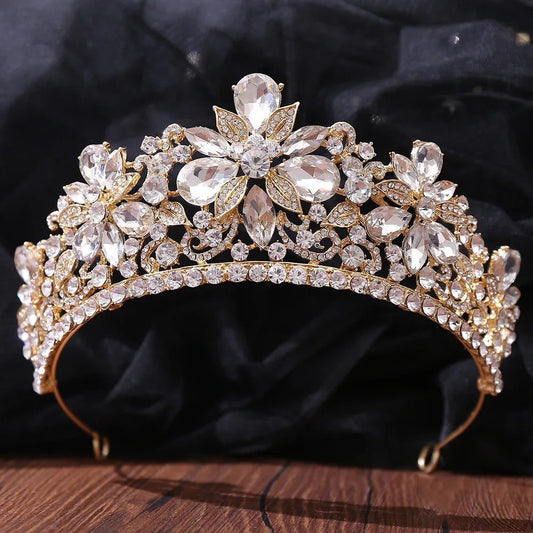 Luxury Crystal Tiara for Bridal Hair Jewelry