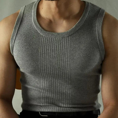 Men's Slim Fit Ribbed Summer Tank Top