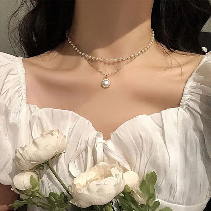 2024 Women's Pearl Choker Necklace Fashion Jewelry
